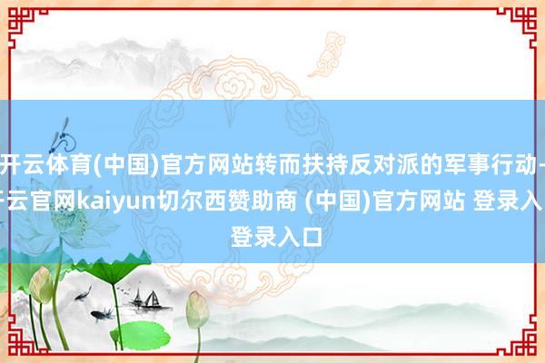 开云体育(中国)官方网站转而扶持反对派的军事行动-开云官网kaiyun切尔西赞助商 (中国)官方网站 登录入口