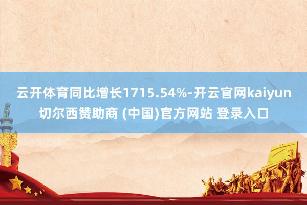 云开体育同比增长1715.54%-开云官网kaiyun切尔西赞助商 (中国)官方网站 登录入口