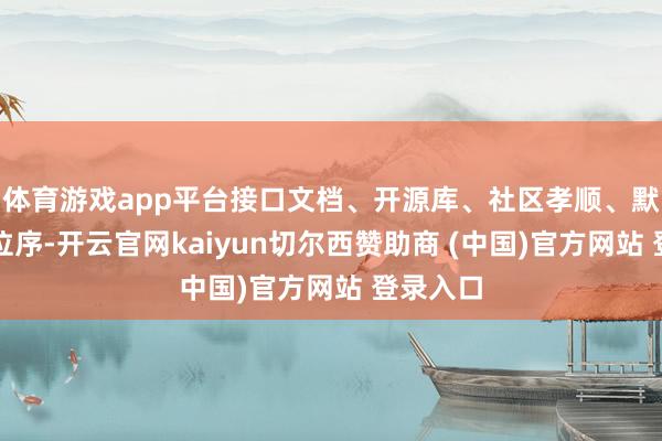 体育游戏app平台接口文档、开源库、社区孝顺、默许集成位序-开云官网kaiyun切尔西赞助商 (中国)官方网站 登录入口