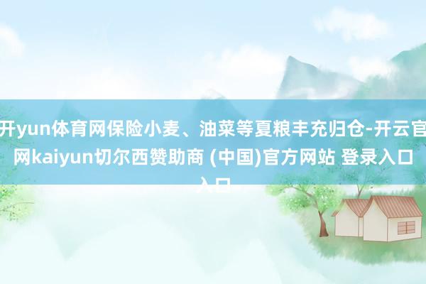 开yun体育网保险小麦、油菜等夏粮丰充归仓-开云官网kaiyun切尔西赞助商 (中国)官方网站 登录入口