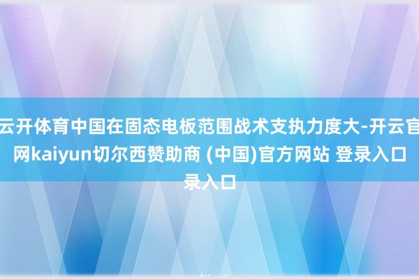 云开体育中国在固态电板范围战术支执力度大-开云官网kaiyun切尔西赞助商 (中国)官方网站 登录入口