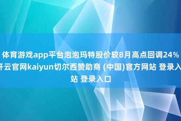 体育游戏app平台泡泡玛特股价较8月高点回调24%-开云官网kaiyun切尔西赞助商 (中国)官方网站 登录入口