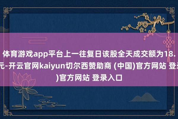 体育游戏app平台上一往复日该股全天成交额为18.34亿元-开云官网kaiyun切尔西赞助商 (中国)官方网站 登录入口