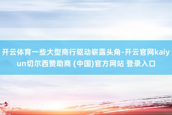 开云体育一些大型商行驱动崭露头角-开云官网kaiyun切尔西赞助商 (中国)官方网站 登录入口