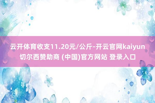 云开体育收支11.20元/公斤-开云官网kaiyun切尔西赞助商 (中国)官方网站 登录入口