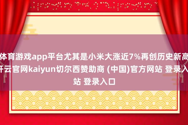 体育游戏app平台尤其是小米大涨近7%再创历史新高-开云官网kaiyun切尔西赞助商 (中国)官方网站 登录入口