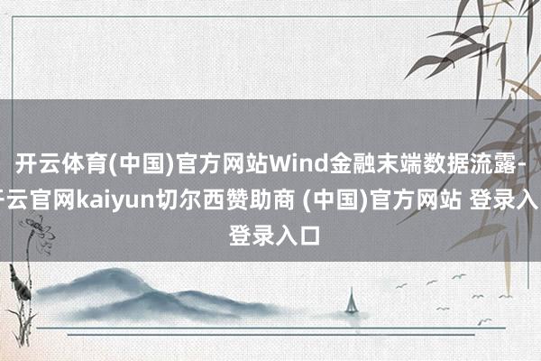 开云体育(中国)官方网站Wind金融末端数据流露-开云官网kaiyun切尔西赞助商 (中国)官方网站 登录入口